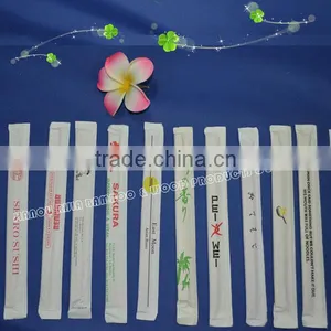 Custom Printed Paper Wrapped Dispoasble Bamboo Chopsticks thumbnail-1