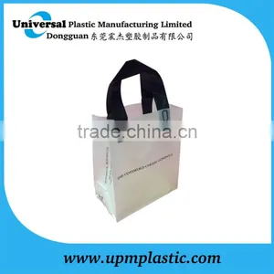 Hot Sale White Film Flexo Printing Flexile Handle Plastic Bag thumbnail-2