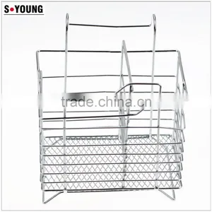 43005 Steel Wire Sink Basket Cutlery Holder Cooking Utensils Storage Kitchen Rack thumbnail-2