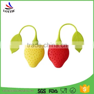 China Manufacturers Strawberry Shaped Silicone Tea Strainer/infuser thumbnail-1