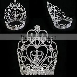 Beauty Pageant Jewelry Large Rhinestone Fashion Tiaras thumbnail-2