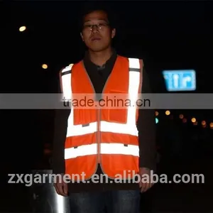 2017 ZX Men's Reflective Tape Workwear Working Vest thumbnail-4