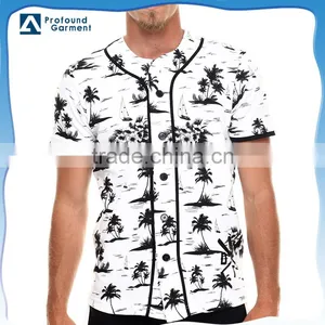 Fashion Mens Custom Sublimation Camo Baseball Jerseys thumbnail-1