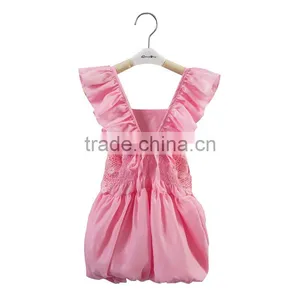 2017 Wholesale Children's Boutique Pink Clothing Kids Bulk, Baby Romper thumbnail-2