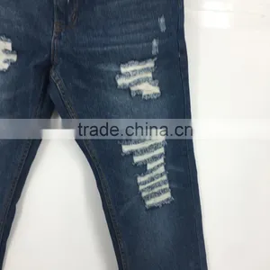 Men New Fashion Stock Ripped Straight Fancy Jeans thumbnail-3