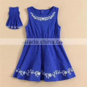 2015 Summer New Arrival in Stock Young Children Dress 100% Cotton Baby Girls Dresses thumbnail-1