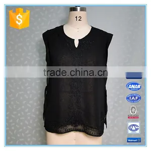 Women Fashion Chiffon Embroidery Blouse thumbnail-1