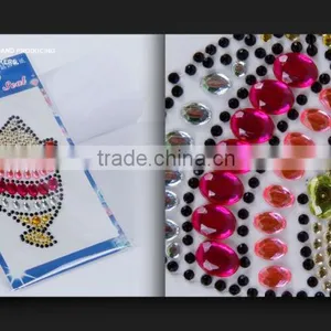 Free Sample Self Adhesive Diamond Rhinestone Decorative Sticker Gems Crystals Sticker thumbnail-4