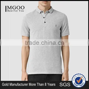 MGOO Custom Logos Grey Marvel Polo Shirts Tops Golf Polo Embroidery Teamwear Comfortable Cotton Spandex Shirts thumbnail-1