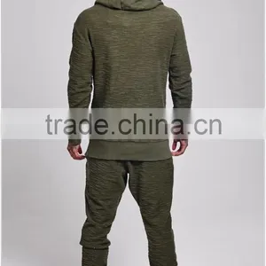 Hot Sale Khaki Tracksuit Popular Flannel Tracksuit Pullover Sweatsuit thumbnail-2