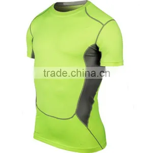 2017 New Fashion Desgin Plain Color 88%Polyester 12%Spandex Breathable Stretch Tank Top T-shirt Sport Men T Shirt thumbnail-5