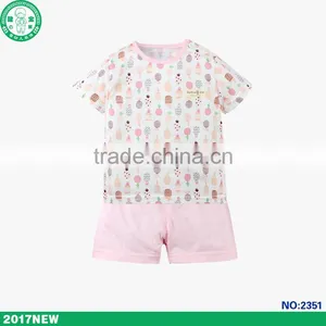Short Sleeve Pineapple Pattern Baby Clothes Set Wholesale High Quality Children Clothes Set thumbnail-1