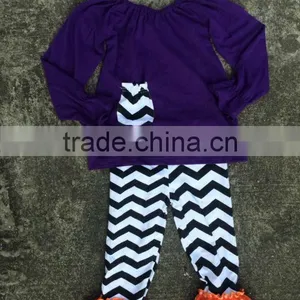 Toddler Kids Children Baby Girls Thanksgiving Outfits Girls Turkey Pants Sets Girls Fall Boutique Outfits Girls Wholesale Sets thumbnail-3