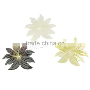 Natural Freshwater Shell Beads Flower Custom Beads Engraved Custom Custom Engraved Metal Beads thumbnail-2