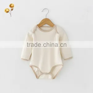 High Quality Solid Color Soft Organic Baby Onesie thumbnail-1
