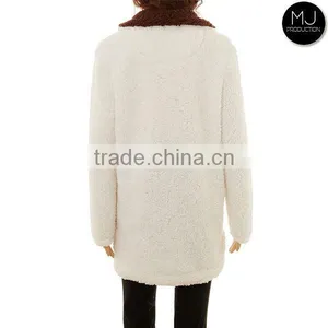 Wholesale Plus Size Clothing Women Fleece 1/4 Zip Sherpa Pullover thumbnail-6