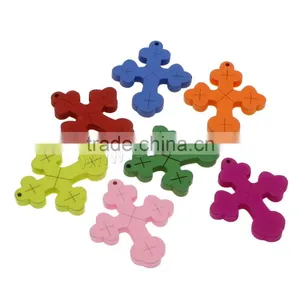 Best Selling Products Dyed Wood Cross Pendants thumbnail-1
