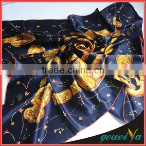Custom Design Pattern Scarf Logo Print Silk Scarf thumbnail-1