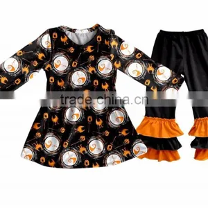 Newest Toddler Ruffle Pants Children Boutique Halloween Clothing Sets Kids Outfits Fall Baby Girl Clothes thumbnail-2