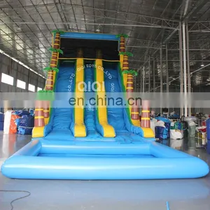 0.55MM PVC Kids Inflatable Slide,Inflatable Water Slide With Pool For Sale thumbnail-1