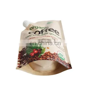 China Manufacture Coloring Printing Cheap Organic Soluble Coofee Stand up Pouch Packaging With Spout thumbnail-2