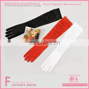 Ladies Long Satin Bridal Gloves thumbnail-1