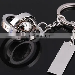 Wholesale Quote Custom Round Engrave Letters Metal Keychain thumbnail-2