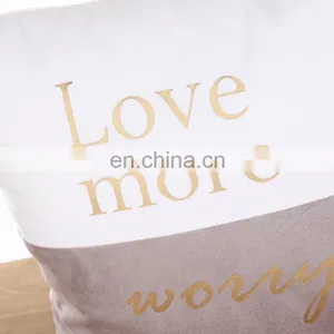 18 Inch Quote Words Square Decorative Linen Cushion Cover Throw Pillowcase for Couch thumbnail-2