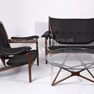 Waxy Leather Replica Reproduction House of Finn Juhl Chieftain Chair thumbnail-3