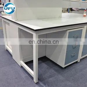 Chemical Lab Furniture H Frame Workbench With Movable Cabinet thumbnail-3