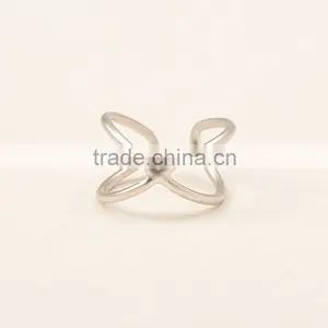 Fashion Hot Sale Stud Plate Charm Silver Finger Rings thumbnail-2