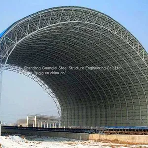 Prefab Steel Structure Space Frame Light Steel Coal Storage Grid Steel Structure thumbnail-4