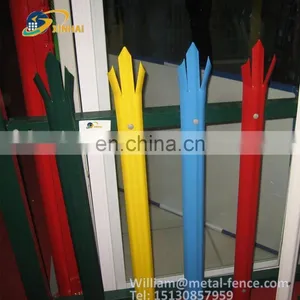 High Security Signal Base Station Powder Coated W Section Triple Pointed Metal Palisade Fence thumbnail-3