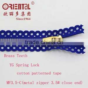 Pattern Tape Close End 3.5# Metal Zipper thumbnail-1