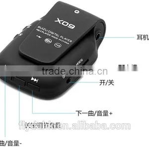 New Arrive 4gb Clip Mini Sport MP3 Player With Screen Can Play 30 Hours,RUIZU X09 Mp3 Music Payer With FM,E-Book,Clock,Data. thumbnail-3
