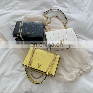 2021 Wholesale Rivets Handbags, Young Lady Purses Popular Shoulder Chain Bags For Women/ thumbnail-1
