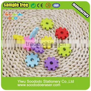 Non-toxic Wacky Erasers Gear Shape Decor Eraser thumbnail-2