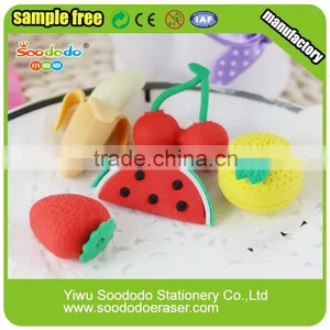 Hotsale 3D Lovely Fruit Shape Rubber Eraser thumbnail-6