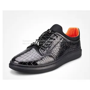 Crocodile Leather Shoes Men's Genuine Leather High-End Business Casual Men's Formal Wear Korean Casual Trend Breathable Leather Shoes thumbnail-3