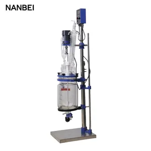 Small Jacketed Glass Reactor Double Layer Reaction Systems for Laboratory thumbnail-2