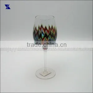 Clear Glass Goblet With Hand Print Decal thumbnail-1