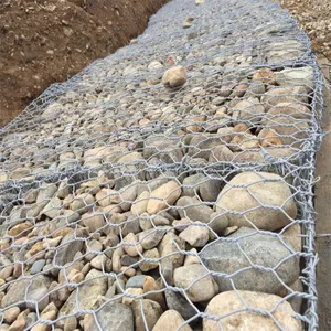 Double-Twisted Hexagonal Mesh Gabion 80x100mm for Slope Protection thumbnail-2