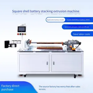 Square Shell Lithium Battery Pack Module Stacking, Extrusion and Strapping Machine, Square Aluminum Shell Battery Extruder With Adjustable Pressure thumbnail-2