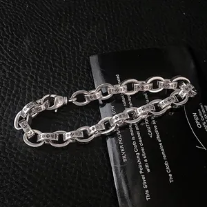 Factory Price High Quality S925 Sterling Silver New Six-Character Mantra Bracelet Men Women Retro Trend Jewelry Gift thumbnail-4