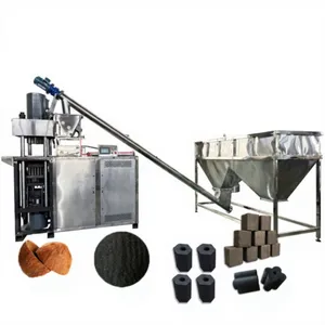 High Prssure Wood Coconut Charcoal Briquette Making Line Hydraulic Press Shisha Briquette Making Machine EPC thumbnail-1