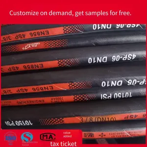 Din20023 En856 4sp Rubber Hose, High-pressure Steel Wire Braided Rubber Oil Pipe, Supplied by Manufacturer thumbnail-2