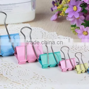 Color Binder Clips for Office With Transparent Plastic Box thumbnail-2