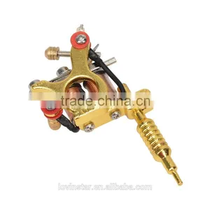 Trendy Golden/Silver Mini Toy Tattoo Machine Prices Pendant With Long Chain thumbnail-5