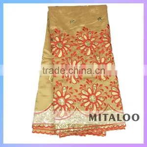 Mitaloo 2015 New Stock Nigerian George Lace With Sequins And Embroidery In Apparel MGP0036 thumbnail-4