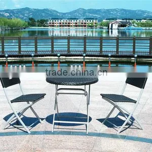 Outdoor Folding Rattan Table thumbnail-1
